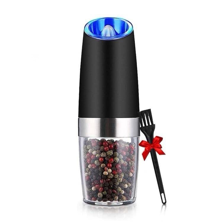 1pc Gravity Electric Pepper And Salt Grinder, Battery Powered with LET Light, Adjustable Spice Grinder