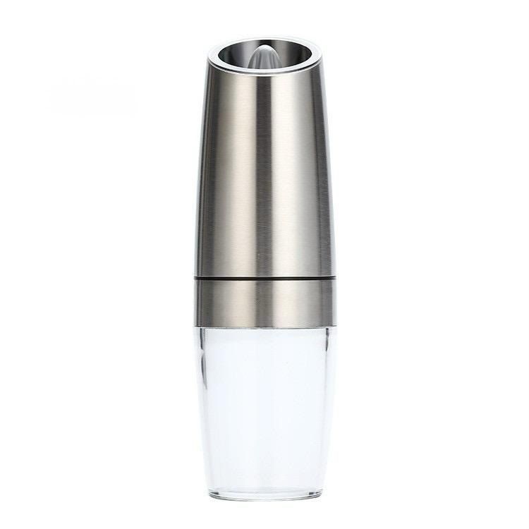 1pc Gravity Electric Pepper And Salt Grinder, Battery Powered with LET Light, Adjustable Spice Grinder