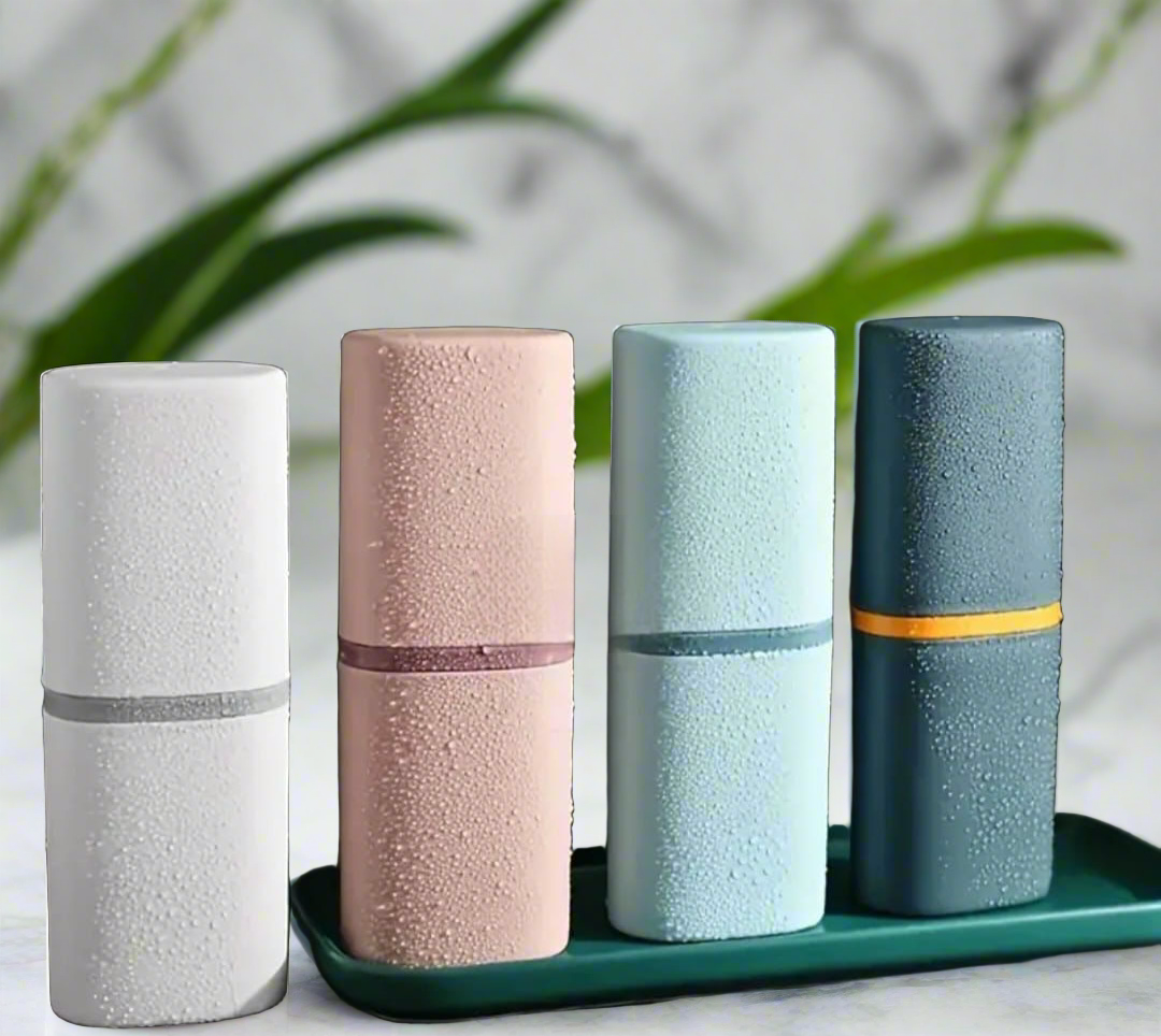 1.pc Travel Mouthwash Cup, Portable Toothbrush, Toothpaste storage box, Plastic Toothpaste Holde Container