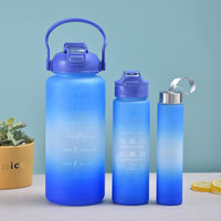 3 pcs, Motivational Water Bottles Set, 9.47 oz/25.36oz/67.63oz Water Bottles, Summer Drinkware, Sports Water Cups,Birthday gifts