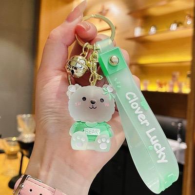 1 pc Cute Jelly Bear set, Cartoon Bear Keychain, Cute Resin Crystal Keychain,Suitable for Car Key, Bag ornaments, decorations